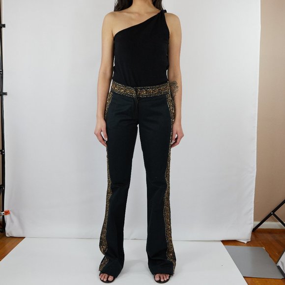 パンツ STELLA MCCARTNEY CHOCOLATE FLANNEL WIDE-LEG PANT Stella McCartney Chocolate Flannel Wide-Leg Pant – LOZURI®